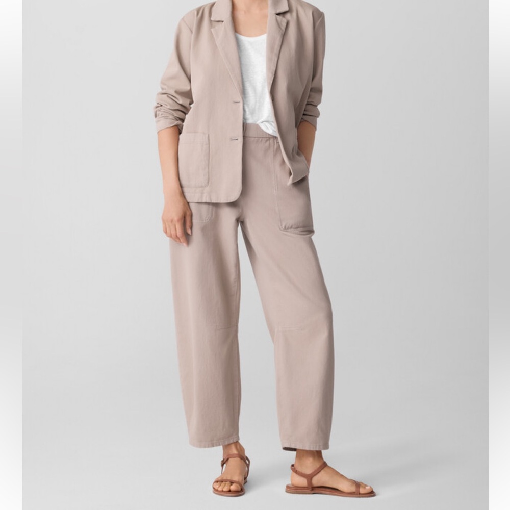 Eileen Fisher Garment-Dyed Utility Cotton Arch Pant - Sz PP (petite extra small)